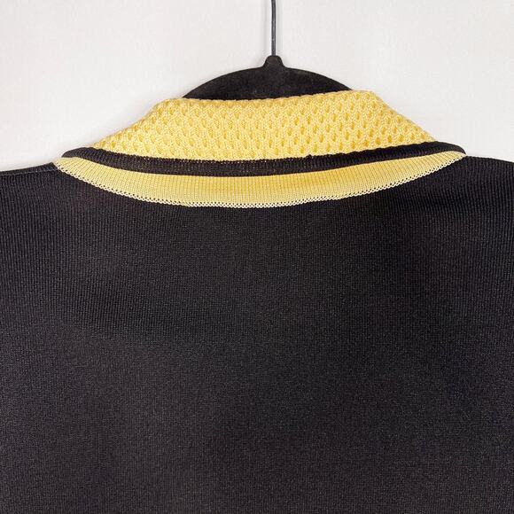 Exclusively Misook XSmall Petite Black Gold Knit Colorblock Cardigan Sweater - Picture 6 of 8